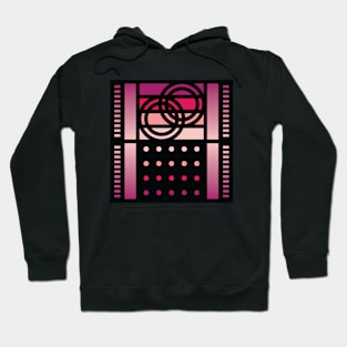 “Dimensional Rings” - V.5 Red - (Geometric Art) (Dimensions) - Doc Labs Hoodie